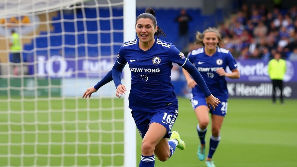 科尔双响追平传奇纪录，切尔西女足4-1埃弗顿紧握欧冠席位